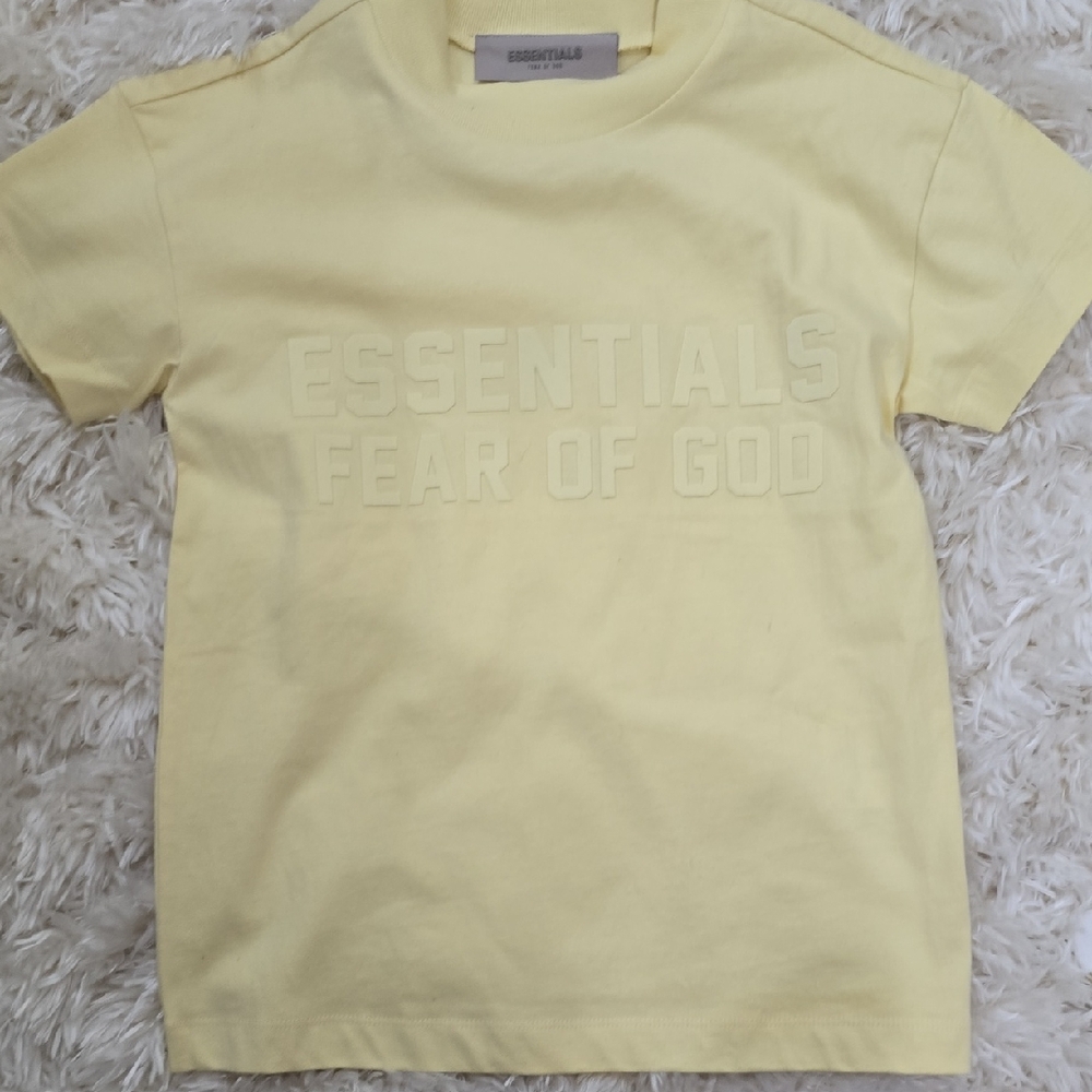 Essentials Light Yellow Kids Tee Size 6/7